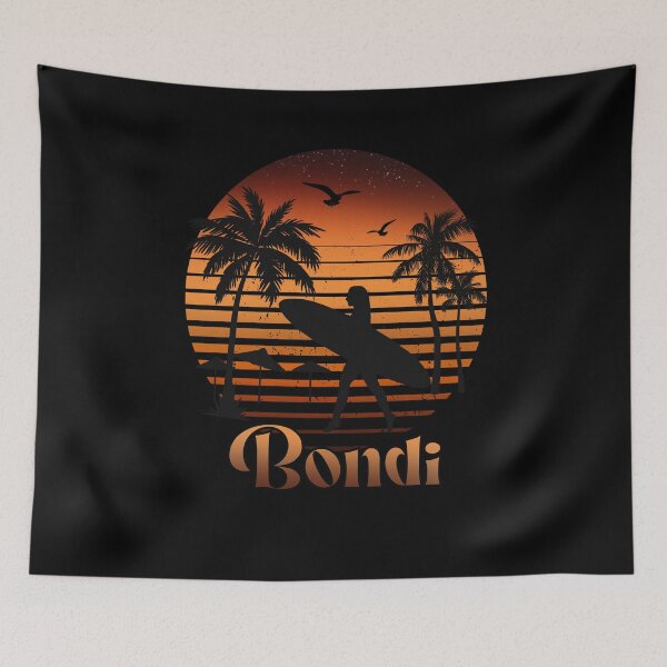 Item preview, Retro Bondi sunset surfer design  designed and sold by TipTopTapo.