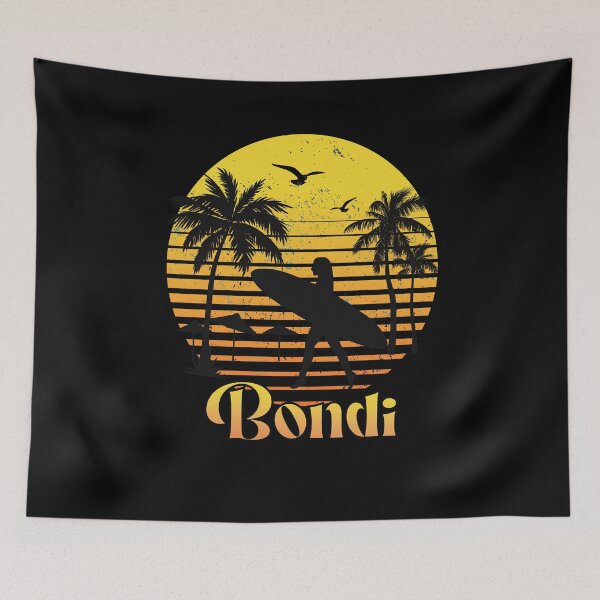 Item preview, Retro Bondi sunset surfer design  designed and sold by TipTopTapo.