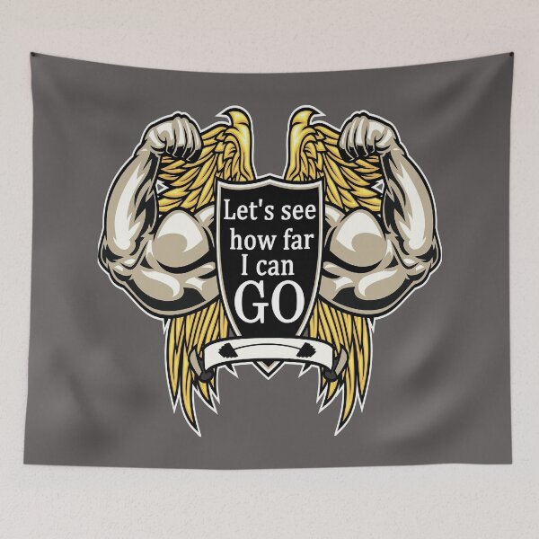 Item preview, Let's see how far I can go Powerful motivational Gym sport awesome artwork designed and sold by AssamFT.