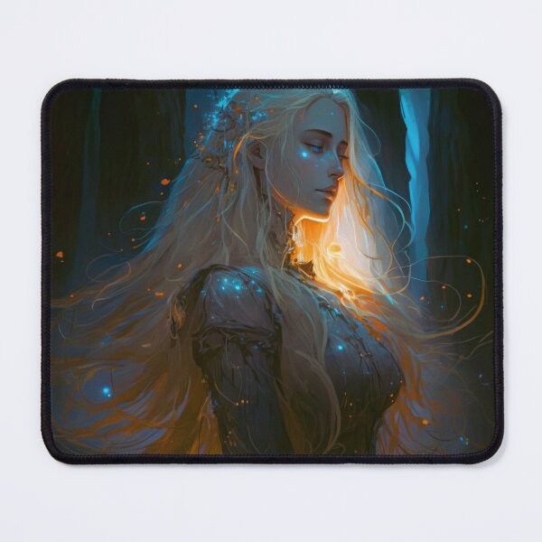 Item preview, A Fantasy Digital Painting of a Beautiful Blond Girl in the Woods designed and sold by oanaunciuleanu.