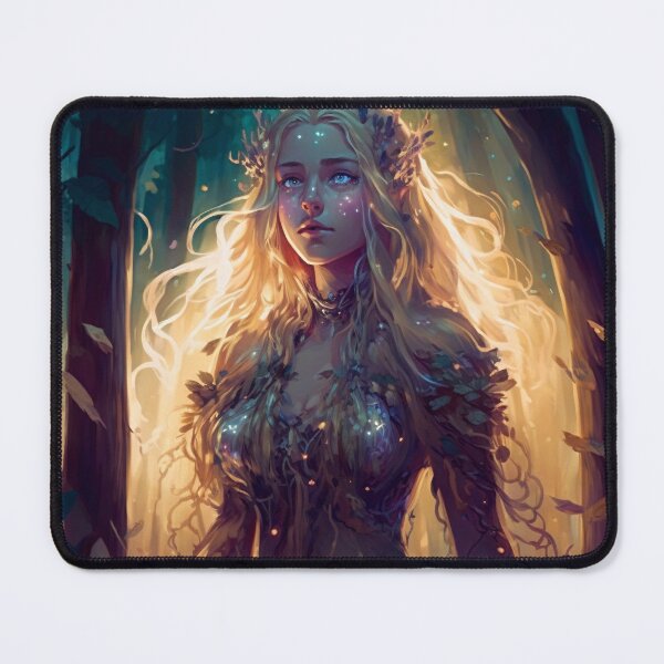 Item preview, A Fantasy Digital Painting of a Beautiful Blond Girl in the Woods designed and sold by oanaunciuleanu.