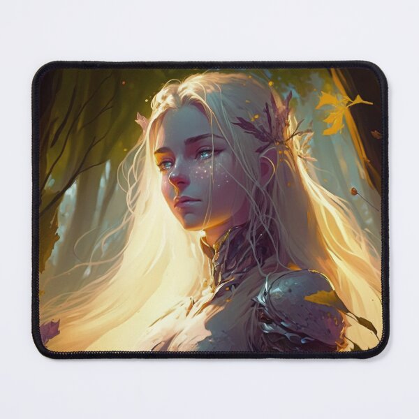 Item preview, A Fantasy Digital Painting of a Beautiful Blond Girl in the Woods designed and sold by oanaunciuleanu.