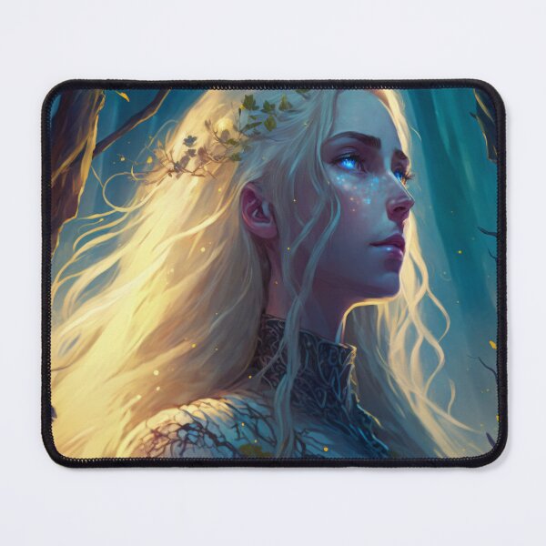 Item preview, A Fantasy Digital Painting of a Beautiful Blond Girl in the Woods designed and sold by oanaunciuleanu.