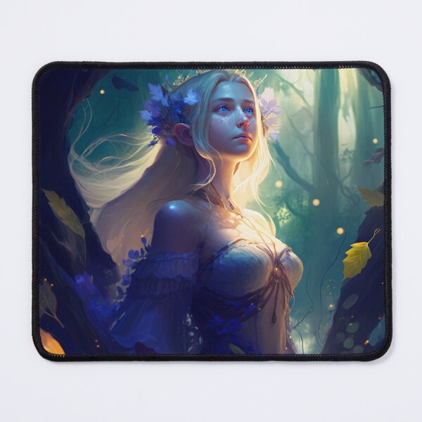 Item preview, A Fantasy Digital Painting of a Beautiful Blond Girl in the Woods designed and sold by oanaunciuleanu.