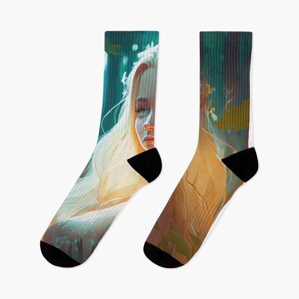 Item preview, A Fantasy Digital Painting of a Beautiful Blond Girl in the Woods designed and sold by oanaunciuleanu.