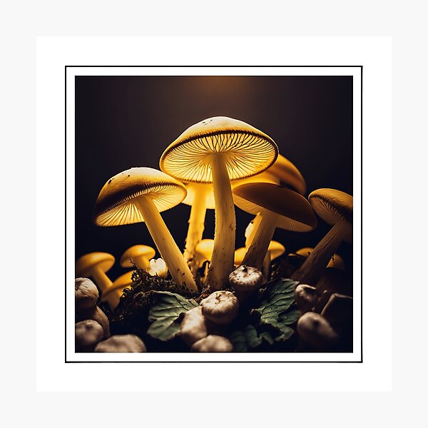 Item preview, Yellow Mushroom Poster designed and sold by CosmicCritters.