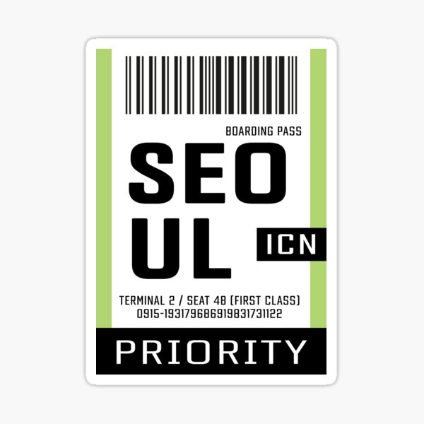 Item preview, Seoul Boarding Pass Green designed and sold by spooknik.
