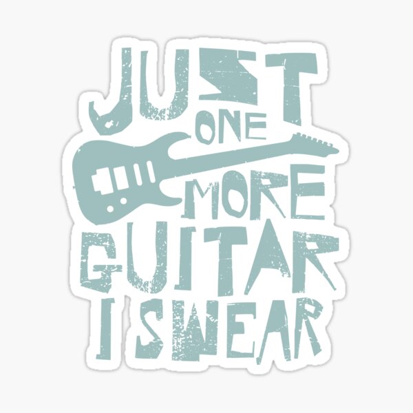 Item preview, Just one more guitar I promise punk, rock, metal style designed and sold by Sociojunkie.