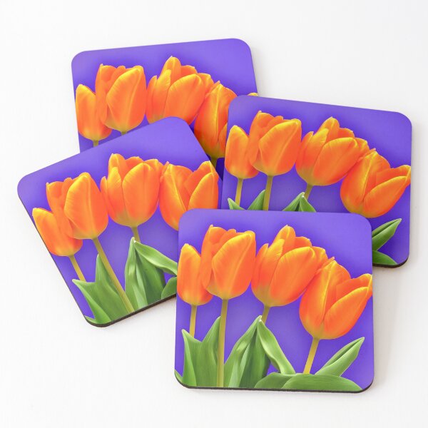 Item preview, Beautiful orange tulips artwork designed and sold by gramizzia.
