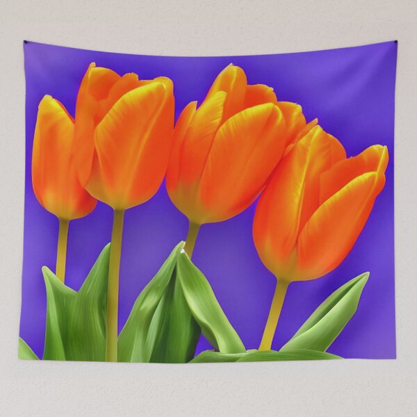 Item preview, Beautiful orange tulips artwork designed and sold by gramizzia.