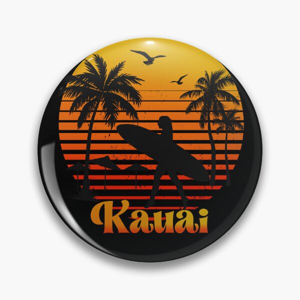 Item preview, Retro Kauai sunset surfer design  designed and sold by TipTopTapo.