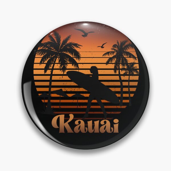 Item preview, Retro Kauai sunset surfer design  designed and sold by TipTopTapo.