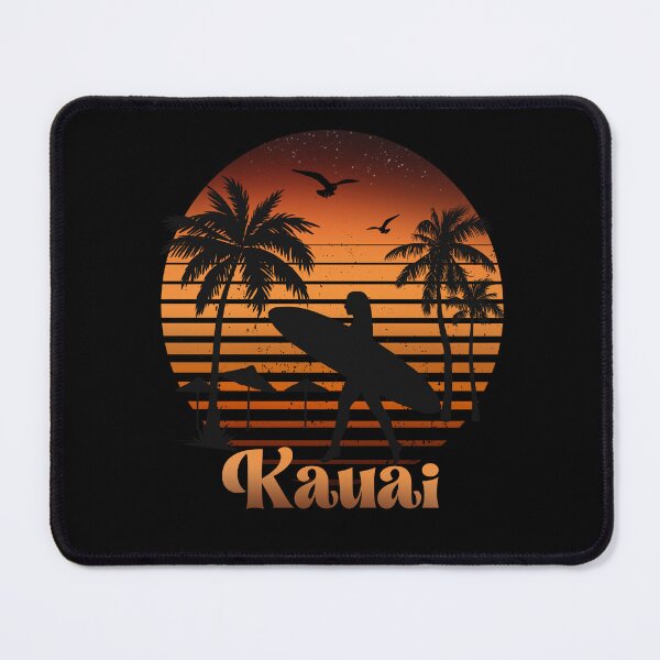 Item preview, Retro Kauai sunset surfer design designed and sold by TipTopTapo.