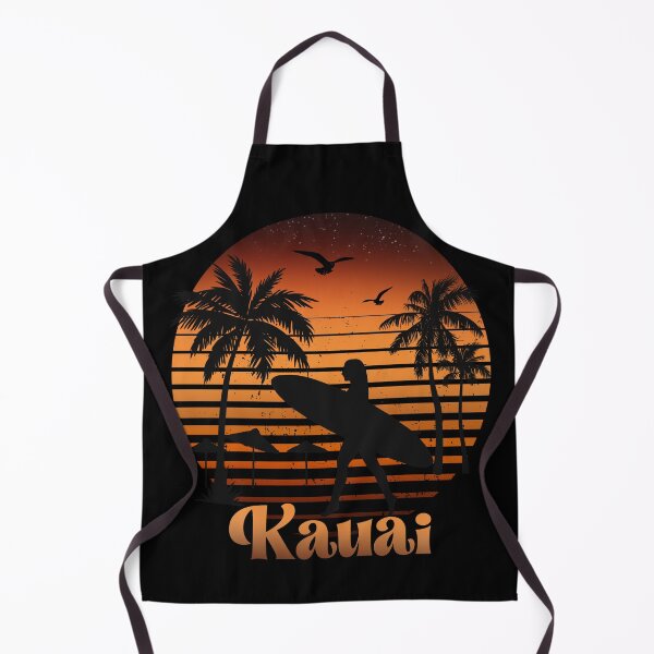 Item preview, Retro Kauai sunset surfer design designed and sold by TipTopTapo.