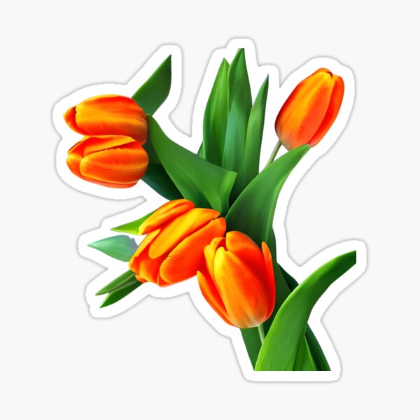Item preview, Beautiful orange tulips designed and sold by gramizzia.