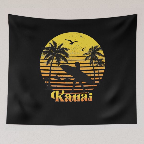 Item preview, Retro Kauai sunset surfer design  designed and sold by TipTopTapo.