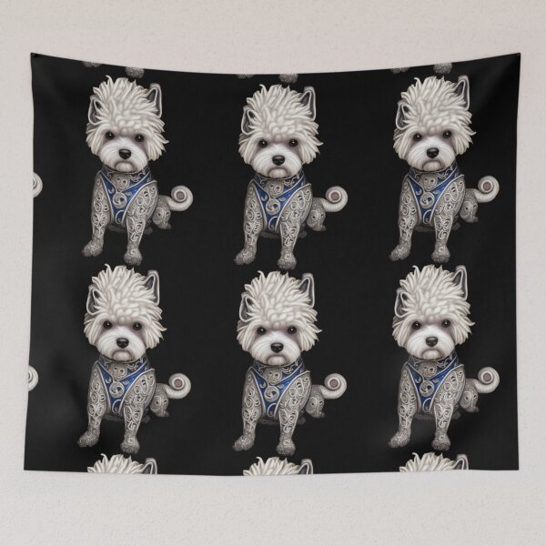 Item preview, Bichons Frise Dog Christmas Celebration 3 designed and sold by AnadAA.