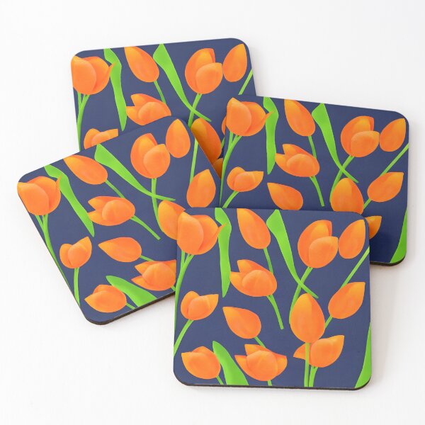 Item preview, Beautiful orange tulips pattern designed and sold by gramizzia.