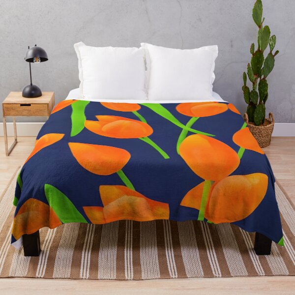 Item preview, Beautiful orange tulips pattern designed and sold by gramizzia.