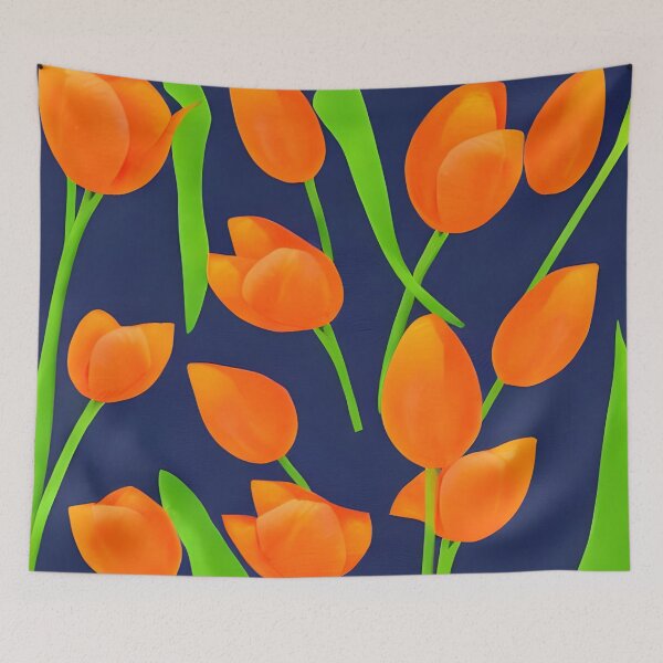 Item preview, Beautiful orange tulips pattern designed and sold by gramizzia.