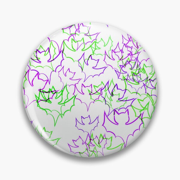 Item preview, Scattered bats - Purple and Green  designed and sold by FinapplePudding.