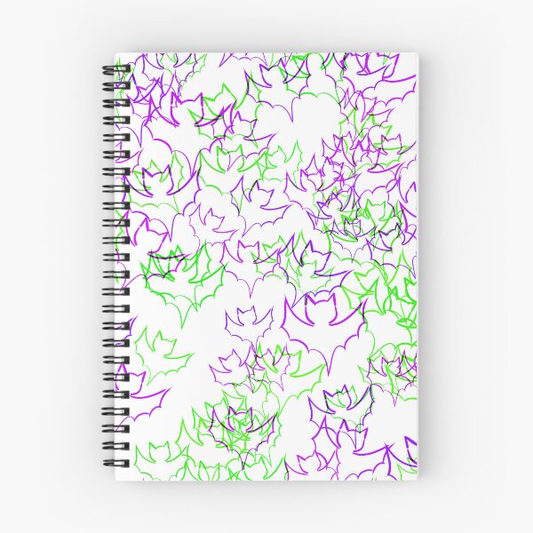 Item preview, Scattered bats - Purple and Green  designed and sold by FinapplePudding.