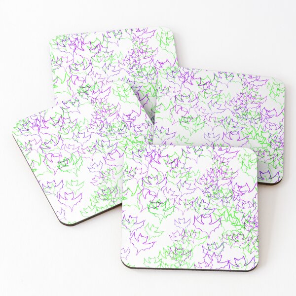 Item preview, Scattered bats - Purple and Green  designed and sold by FinapplePudding.