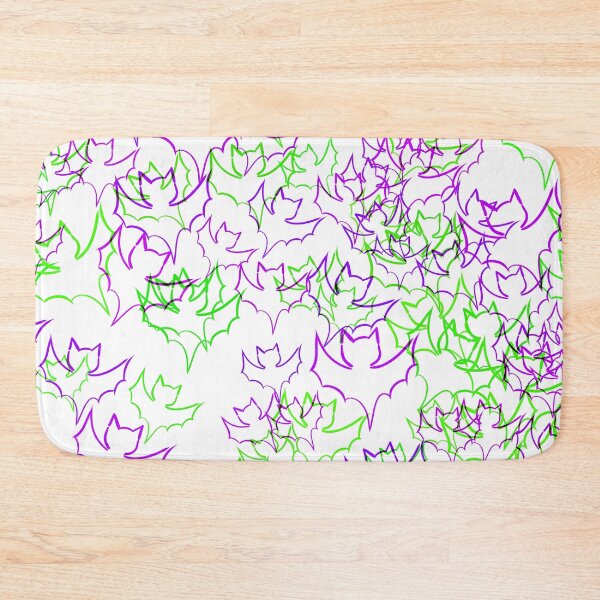 Item preview, Scattered bats - Purple and Green  designed and sold by FinapplePudding.