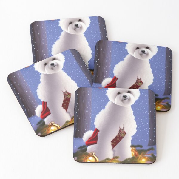 Item preview, Bichons Frise Dog Christmas Celebration 4 designed and sold by AnadAA.