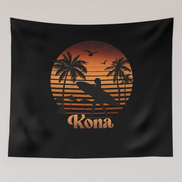 Item preview, Retro Kona sunset surfer design  designed and sold by TipTopTapo.