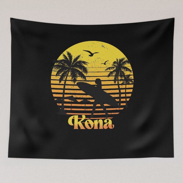 Item preview, Retro Kona sunset surfer design  designed and sold by TipTopTapo.