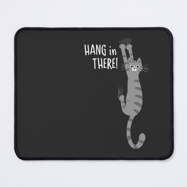Item preview, Grey Striped Tabby Cat Hang in There! Funny Cat Hanging On designed and sold by Jenn Inashvili.