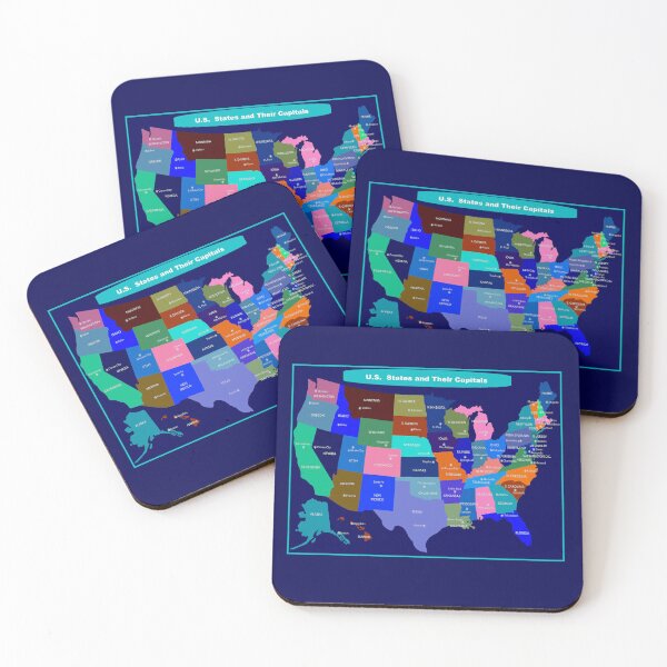 Item preview, U.S. STATES and their CAPITALS MAP : print designed and sold by posterbobs.