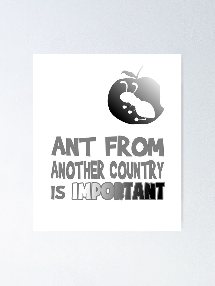 ANT FROM ANOTHER COUNTRY IS IMPORTANT Silhouette Retro Funny Ant Story Saying T-Shirt POD Tee and Stuff Kits Gift Idea ANT FROM ANOTHER COUNTRY IS IMPORTANT Silhouette Retro Funny Ant Story Saying T-Shirt POD Tee and Stuff Kits Gift Idea