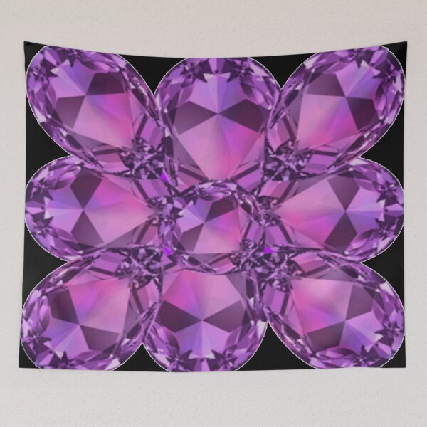 Item preview, PURPLE AMETHYST FEBRUARY BIRTHSTONE GEMS BLACK ART designed and sold by sharlesart.