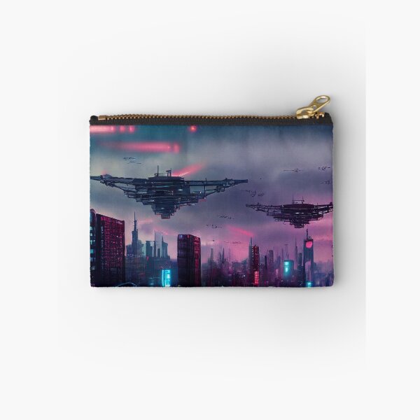Item preview, Cyberpunk to Space - Cyberpunk Cityscape Skyline designed and sold by ArkMinted.