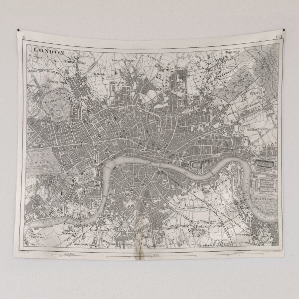Item preview, Antique Map of London (1849) designed and sold by coolshitba.