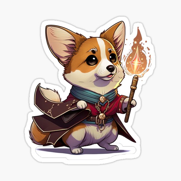 Item preview, Corgifolk Sorcerer Character designed and sold by DesignTerror.