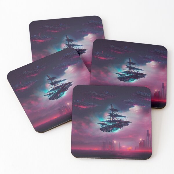 Item preview, Accending Beyond - Cyberpunk Ship designed and sold by ArkMinted.
