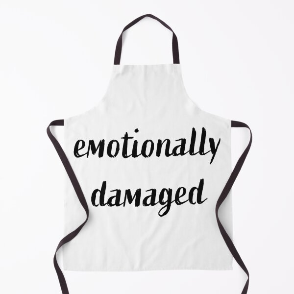 Item preview, Emotionally Damaged (black text) designed and sold by OlivDesignsCo.