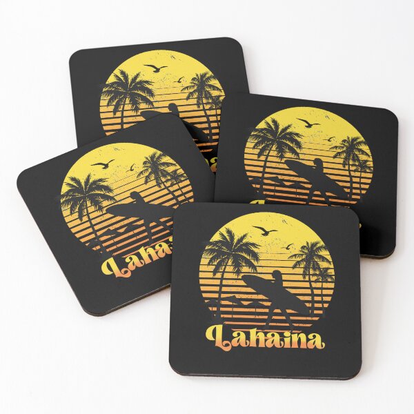 Item preview, Diseño retro de surfista al atardecer de Lahaina designed and sold by TipTopTapo.