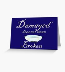 Damaged Greeting Card