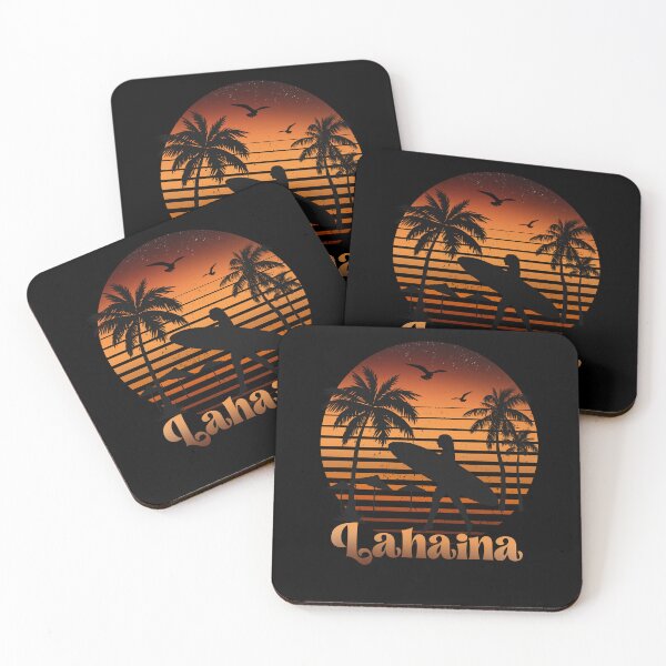 Item preview, Diseño retro de surfista al atardecer de Lahaina designed and sold by TipTopTapo.