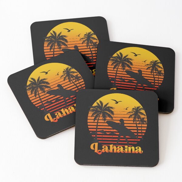 Item preview, Diseño retro de surfista al atardecer de Lahaina designed and sold by TipTopTapo.