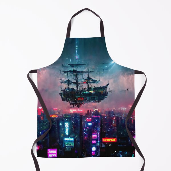 Item preview, CyberShip - Cyberpunk Cityscape designed and sold by ArkMinted.