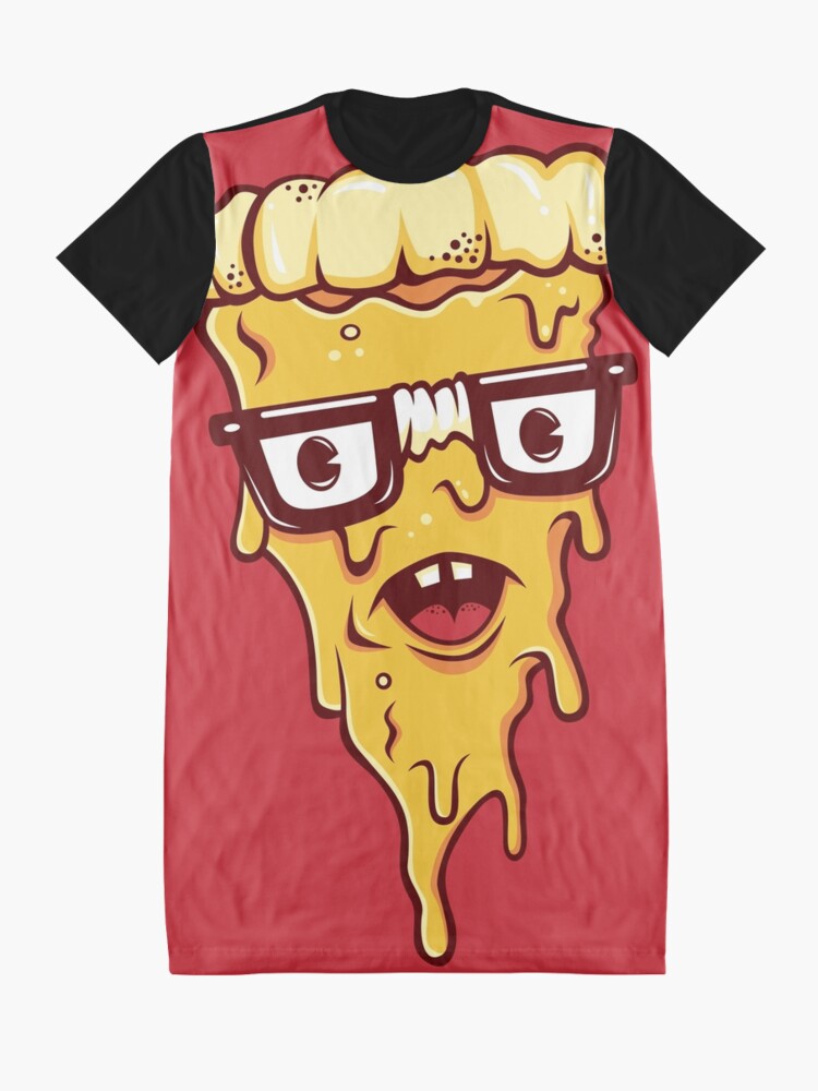 Alternate view of Pizza Face Graphic T-Shirt Dress