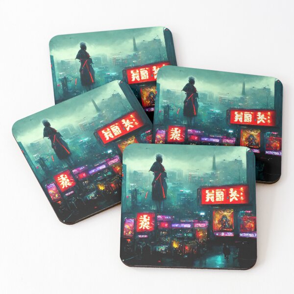 Item preview, Icon - Cyberpunk Skyline Cityscape designed and sold by ArkMinted.