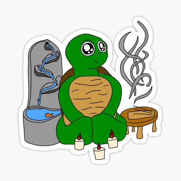 Meditation Turtle Sticker