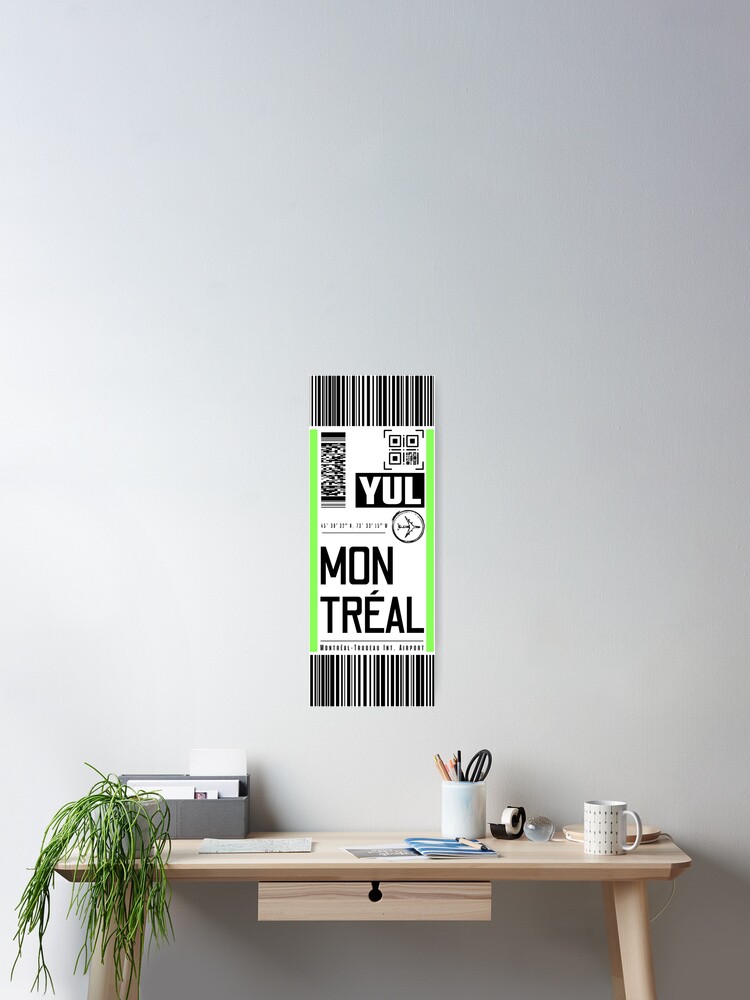 MONTREAL YUL classic luggage tag airport stickers Poster
