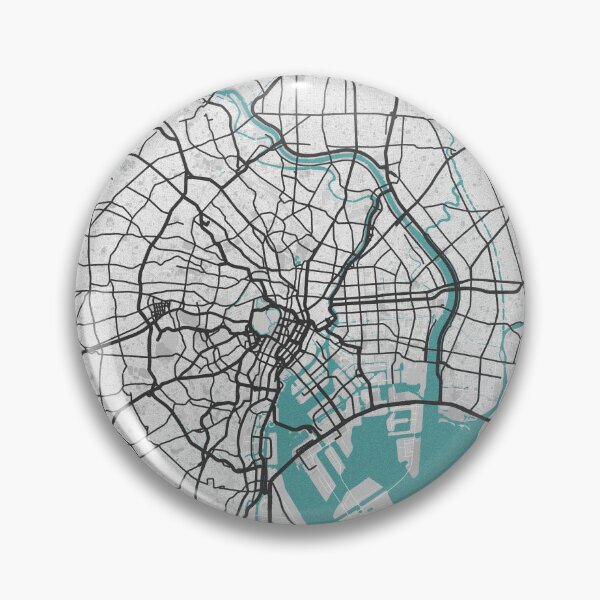 Item preview, Tokyo Japan Map - Minimal Style w/ Roads designed and sold by wxnw-designs.
